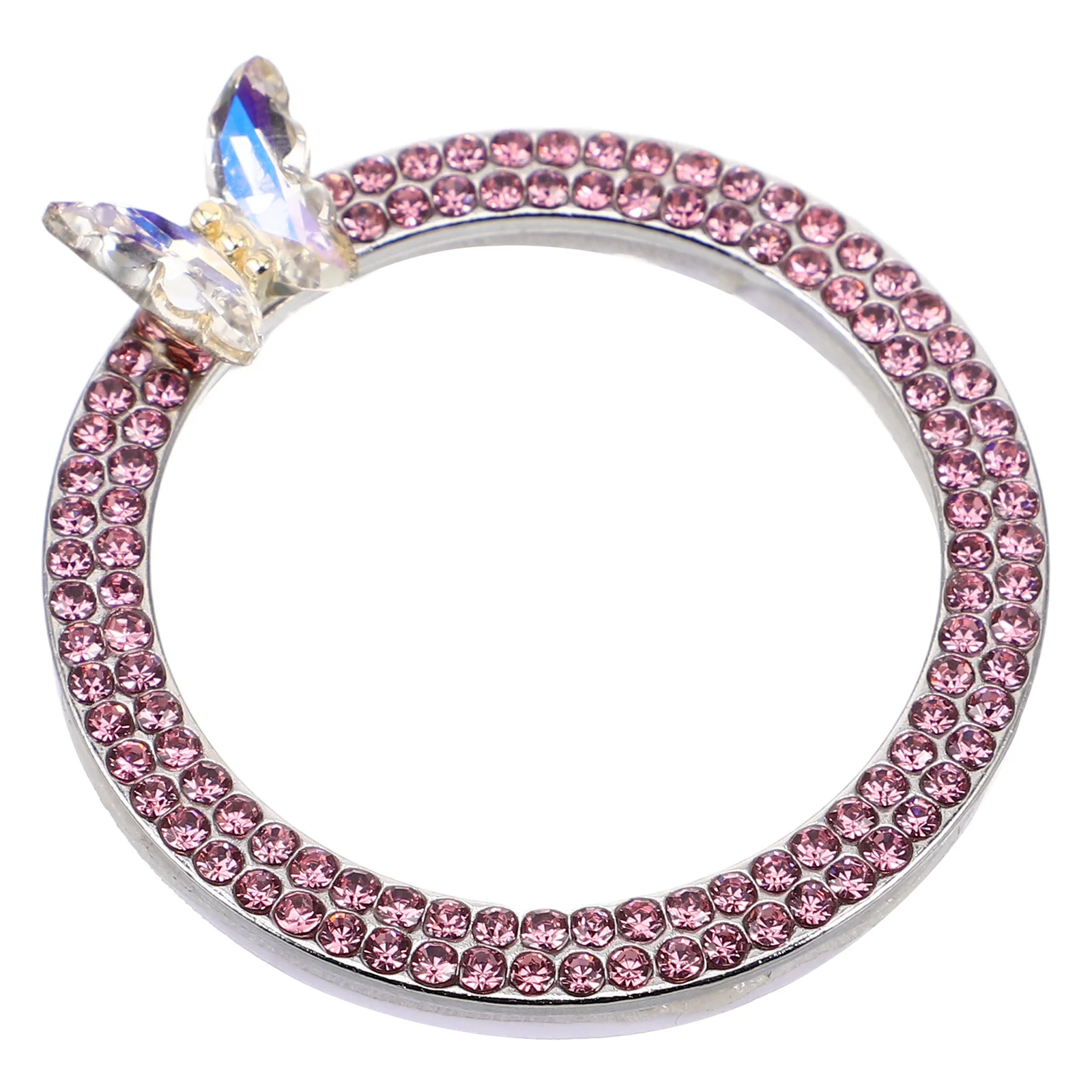 

Push Start Button Decorative Ring Car Engine Ignition Switch Ring Rhinestone Butterfly Car Interior Accessories Auto Starter