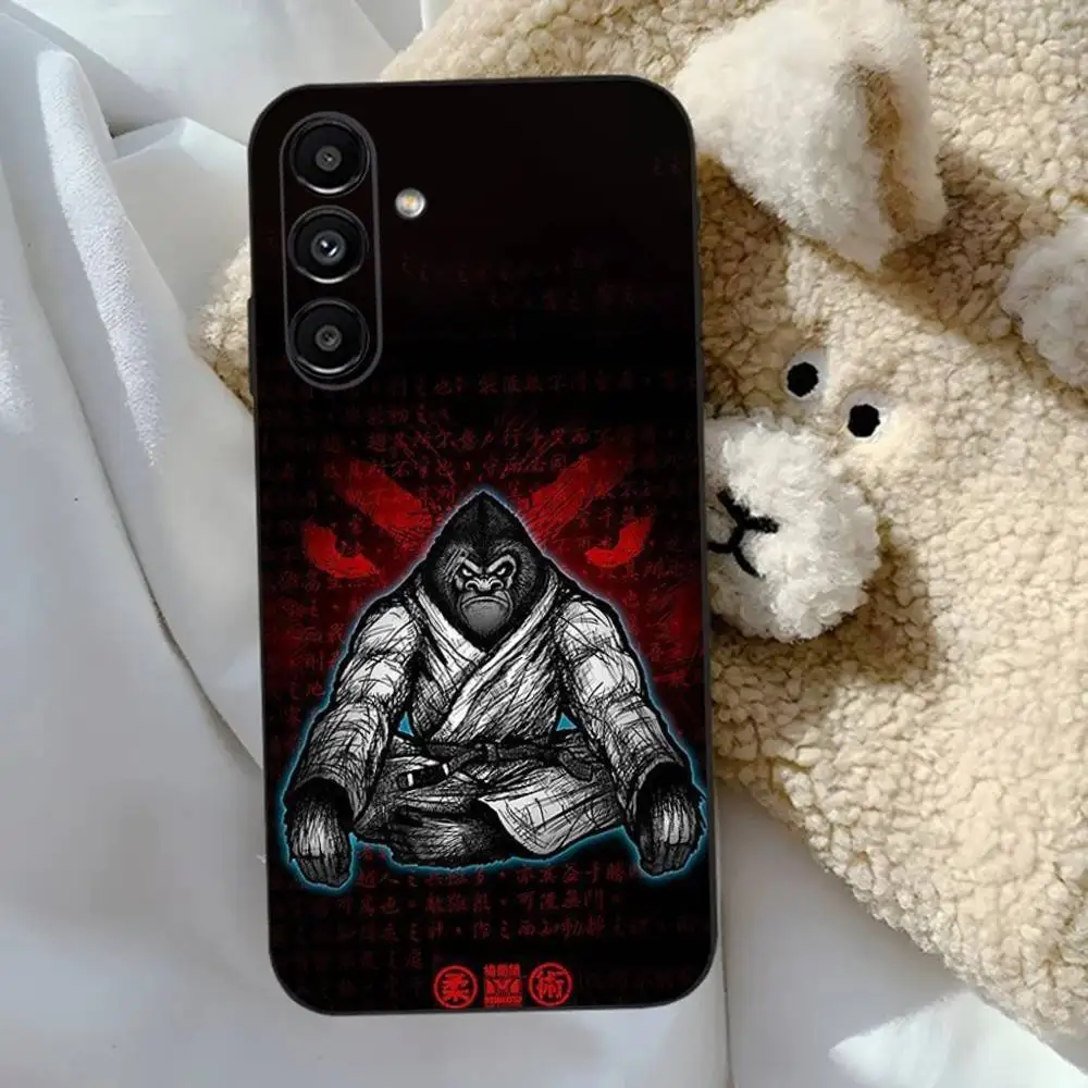 حافظة هاتف Judo Jiu Jitsu BJJ لهاتف سامسونج S24,23,22,30,21,10,9,Ultra,Plus,Lite,FE,5G حافظة ناعمة سوداء