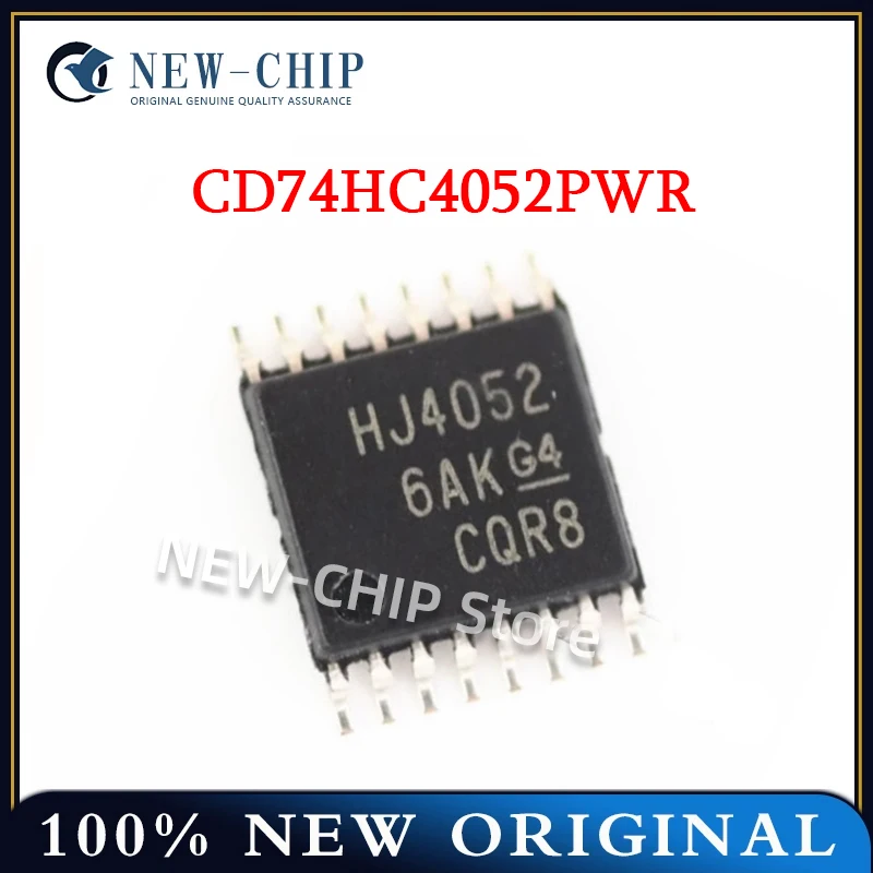 5PCS-200PCS/LOT CD74HC4052PWR  TSSOP-16  HJ4052  4 channel analog multiplexer chip New Original  74HC4052PWR