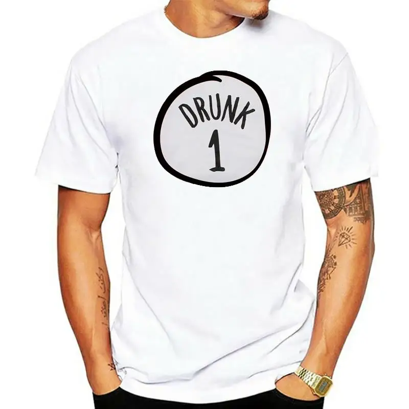 Men t shirt DIY T-shit Drunk 1 Drinking Team Group Halloween Costume t-shirt novelty tshirt women