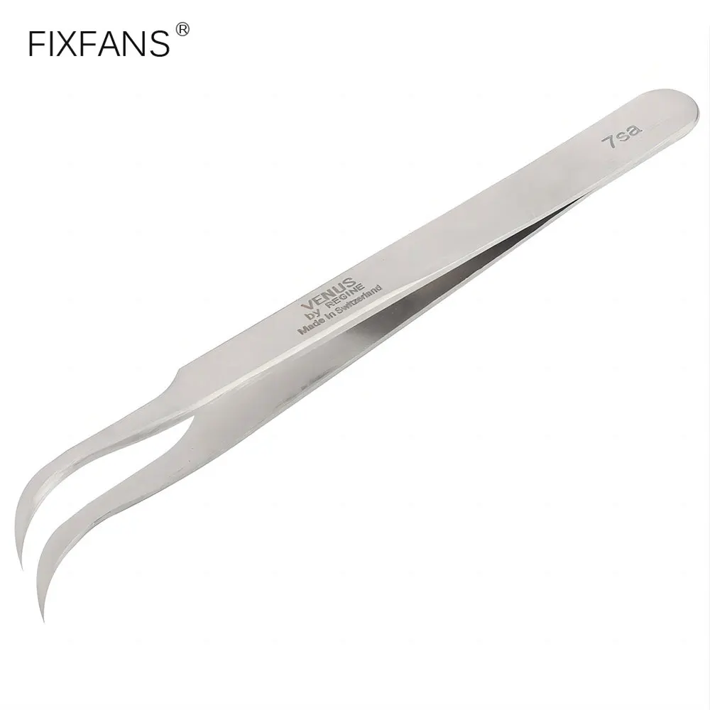 Precision Non-Magnetic Stainless Steel Ultra Fine Tip Curved Tweezers for Scrapbooking Card Making Craft Electronics Repair Tool