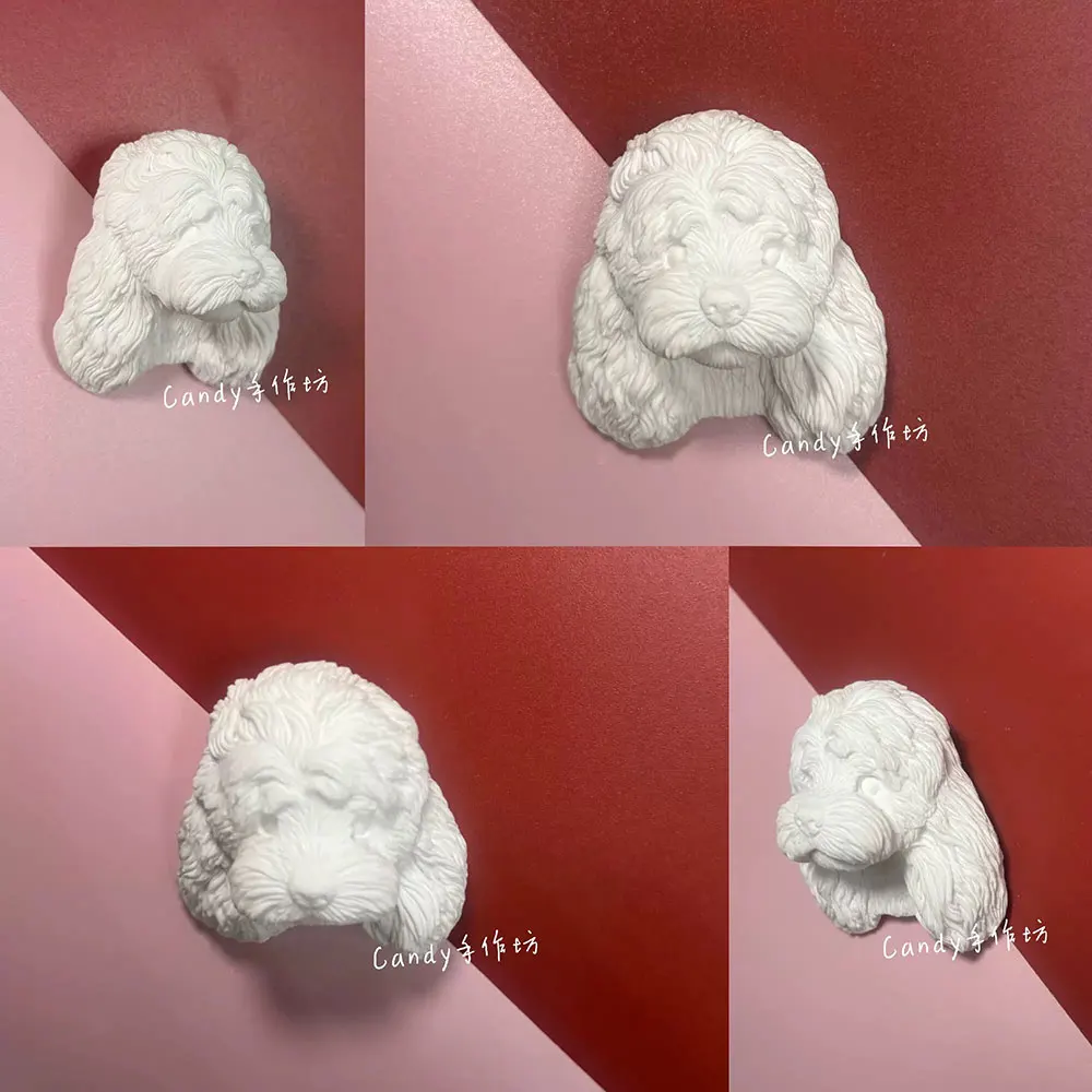 Memorial Cocker Spaniel Silicone Mold 3D Plaster Epoxy Resin Clay DIY Craft Home Desktop Decor Handmade Gift
