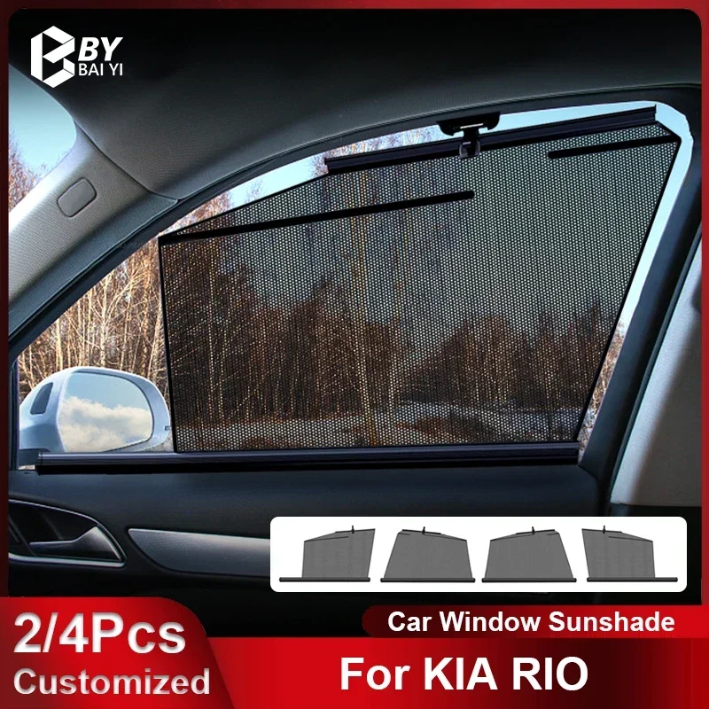 For KIA RIO Car Lifting Window Sunshade Auto Lifting Sun Shade Customizable Front Rear Window Car Accessories