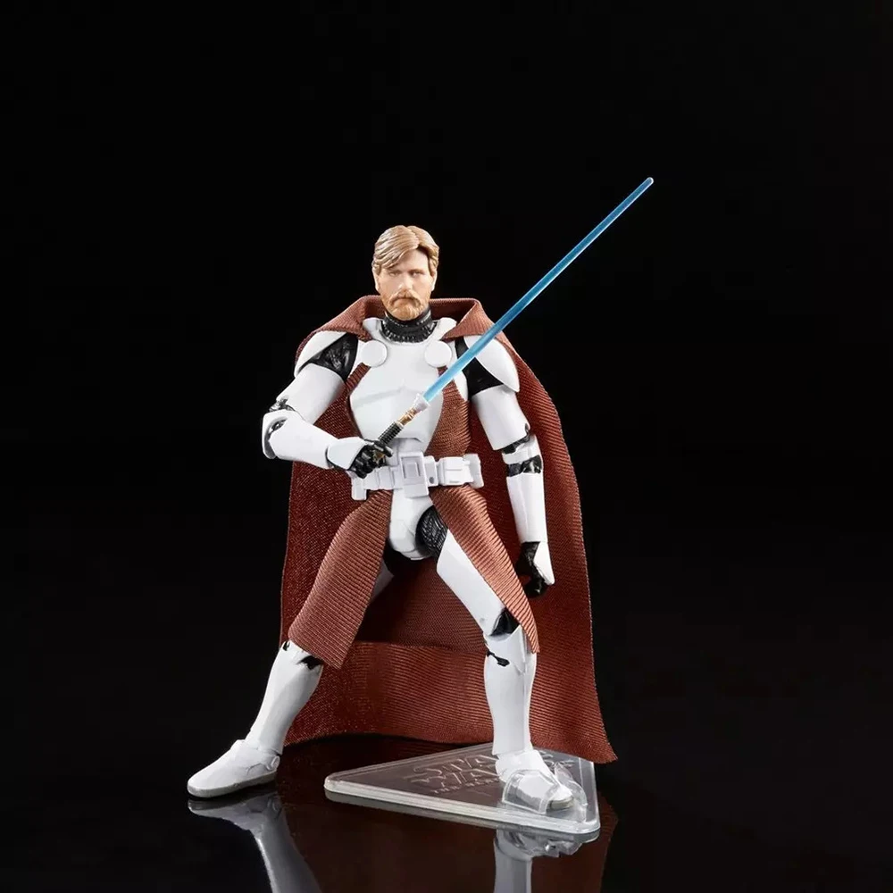 [W magazynie] Oryginalna Hasbro Star Wars Czarna seria Clone Commander Obi-Wan Kenobi Ekskluzywna figurka 6-calowa E5157