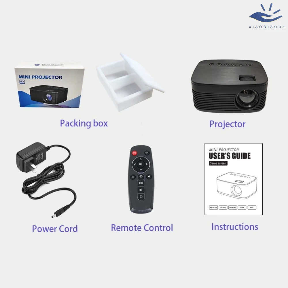 Mini Portable Projector Home Theater Smart TV LED Video Support 4k 1080P Movie Screen Android Car Outdoor Game Mobile Pocket