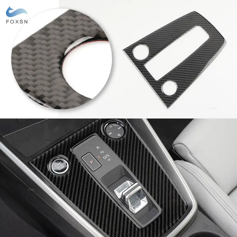 لينة ألياف الكربون اكسسوارات السيارات الداخلية مركز التحكم والعتاد التحول لوحة الإطار الكسوة ل A3 (8Y) 2021 2022 2023 2024 2025 LHD