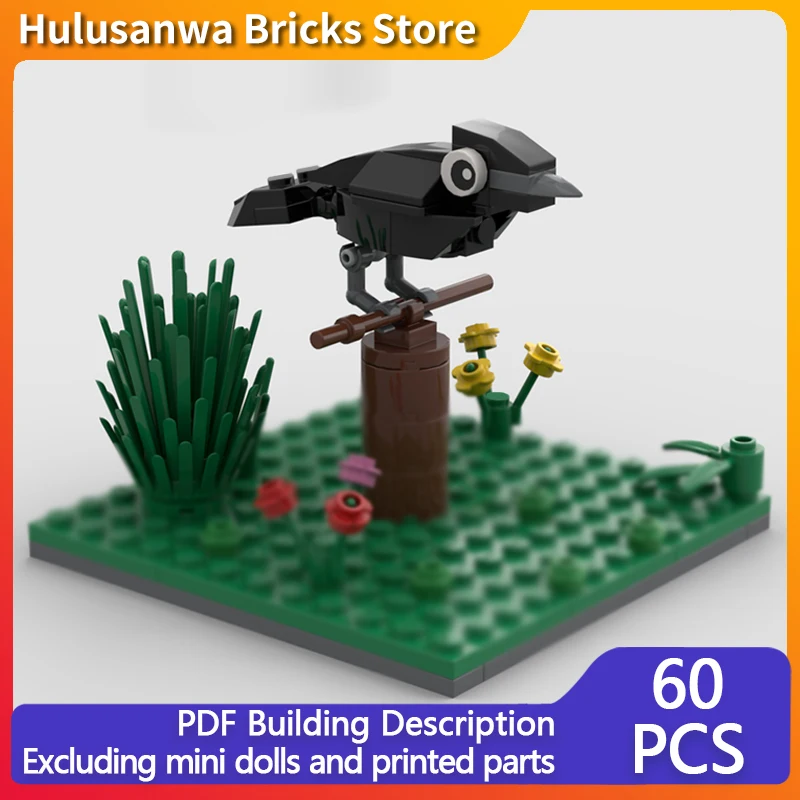 

Creators Animal Series Модель MOC Строительный блок Ворон Очеркнутый на подставке Модульная технология Подарки Праздничная сборка Детские игрушки