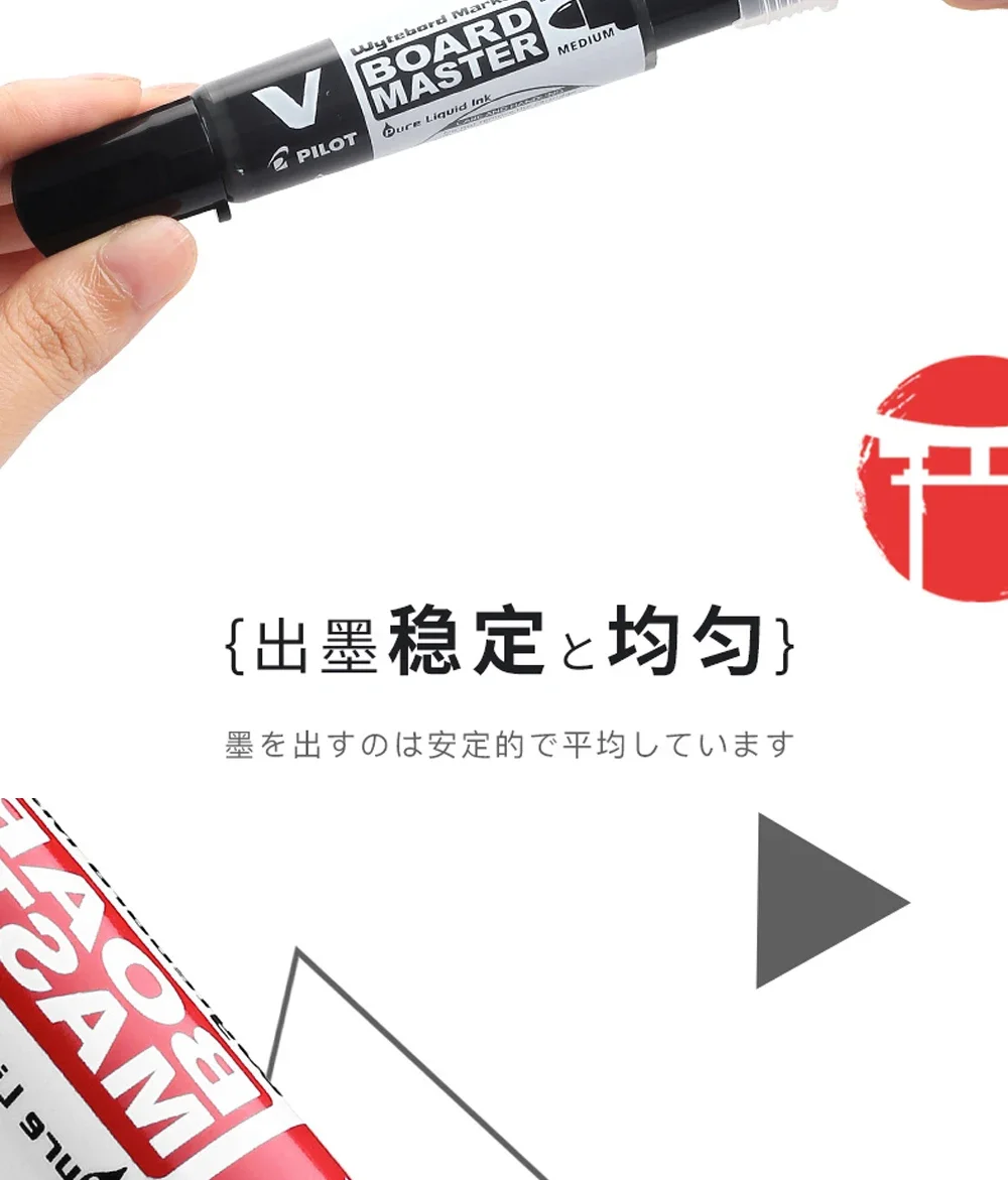 Japan PILOT Schwarzer Whiteboard-Marker, Büro, gerade Flüssigkeit, großes Fassungsvermögen, nachfüllbare Tinte, Bildung, Trainingskurs, löschbarer Stift – Detail 8