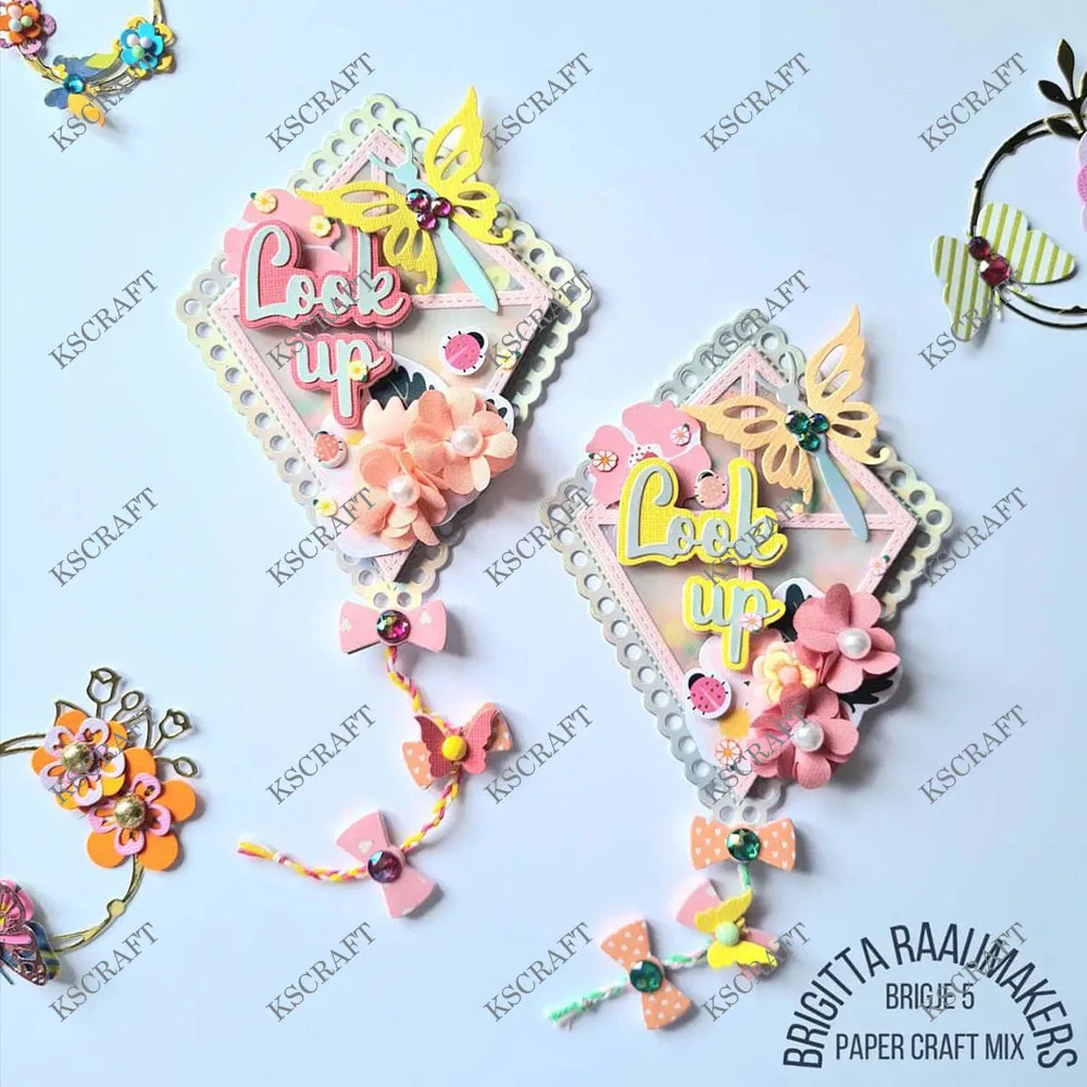 KSCRAFT  Kite Mini Album Metal Cutting Dies Stencils for DIY Scrapbooking Decorative Embossing DIY Paper Cards