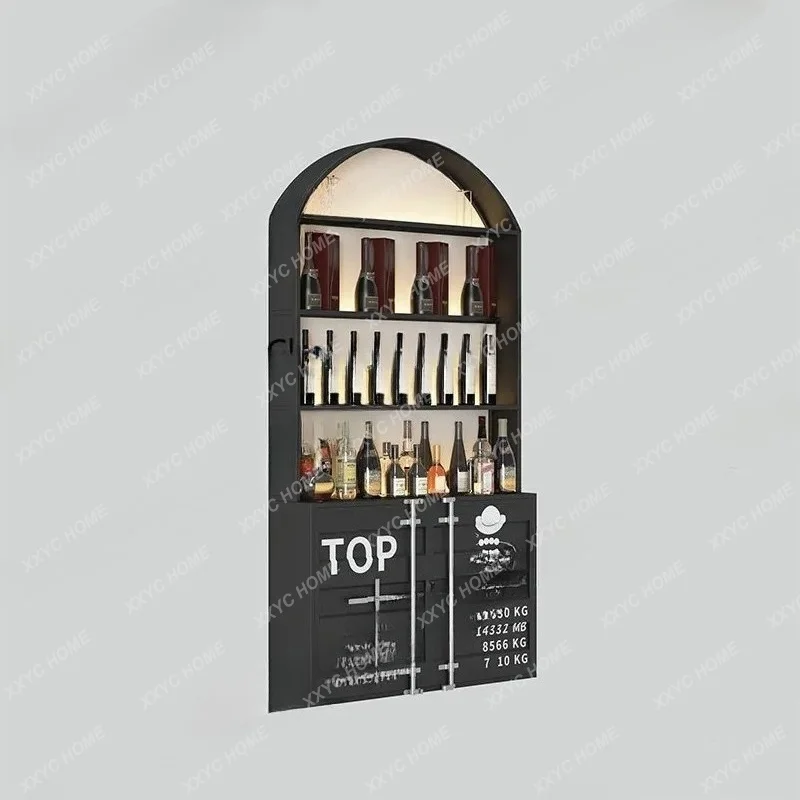 Industrial style, display cabinet, container wine cabinet, wine rack, retro  commercial rack iron