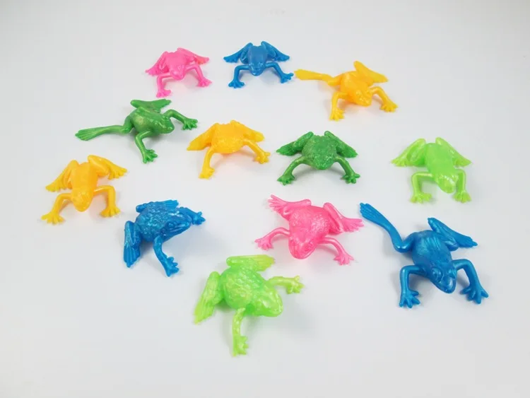 10 Pcs Novelty Funny New TPR Frog Animal Model Decompression Toys Simulation Frog Soft Elastic Prank Venting Toy Kids Prank Toys