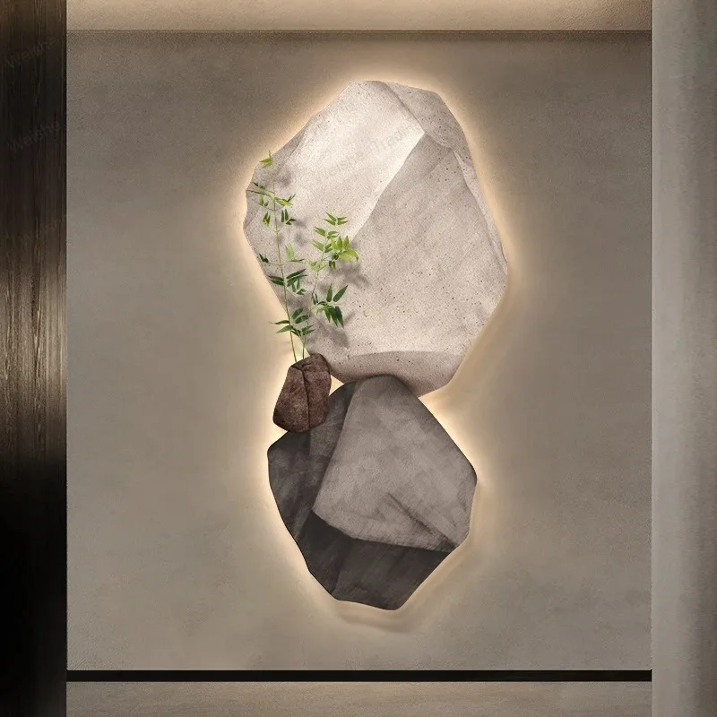 Modern simple entrance porch mural corridor senior sense led wall lamp painting living room healing wall lamp painting