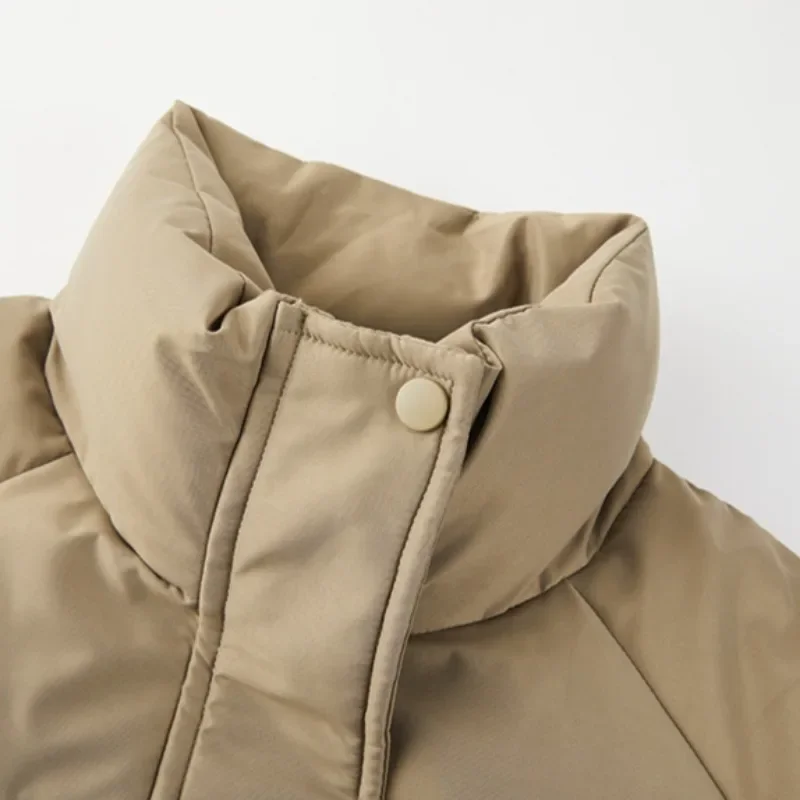 Parkas largas com bolsos para mulheres, streetwear chique, outwear com todos os jogos, outwear quente para meninas doces, estética e Ulzzang, outono e inverno, novidade