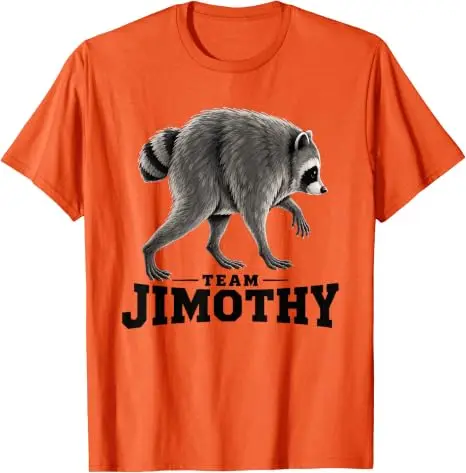 Team JIMOTHY Viral Raccoon Shirt Lustiges Waschbär-Meme-T-Shirt Y2k Streetwear Baumwoll-Grafikbekleidung für Damen und Herren Neuheits-T-Shirt – Detail 15