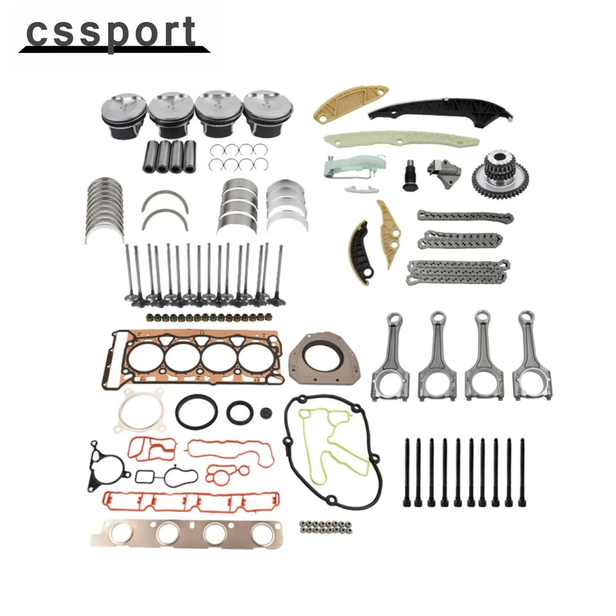 

Engine Overhaul Rebuild Kit with 23mm Pistons Fits 2.0 TFSI Audi A4 VW Jetta CCTA CAW