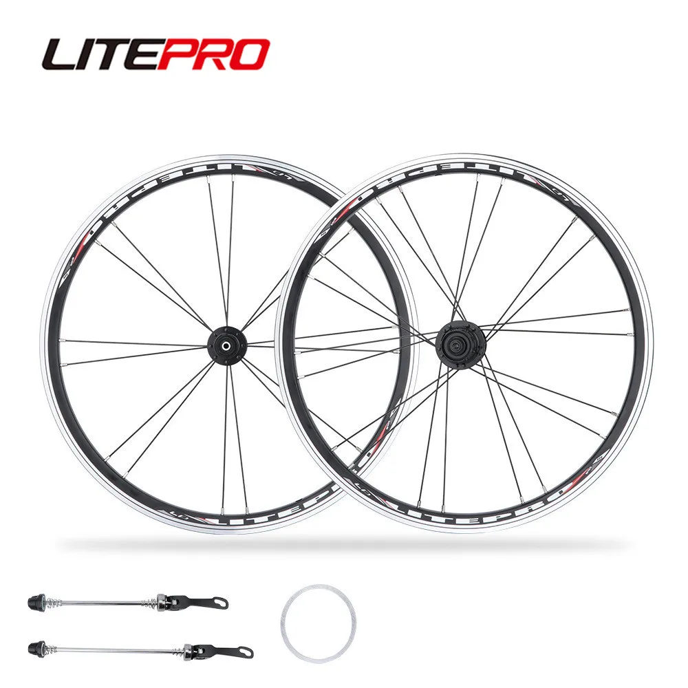 Litepro 20inch Bike Wheel Rims 406 74x130mm V Brake Wheelset 451 100x135mm Disc Brake Wheel Set For Folding Bicycle