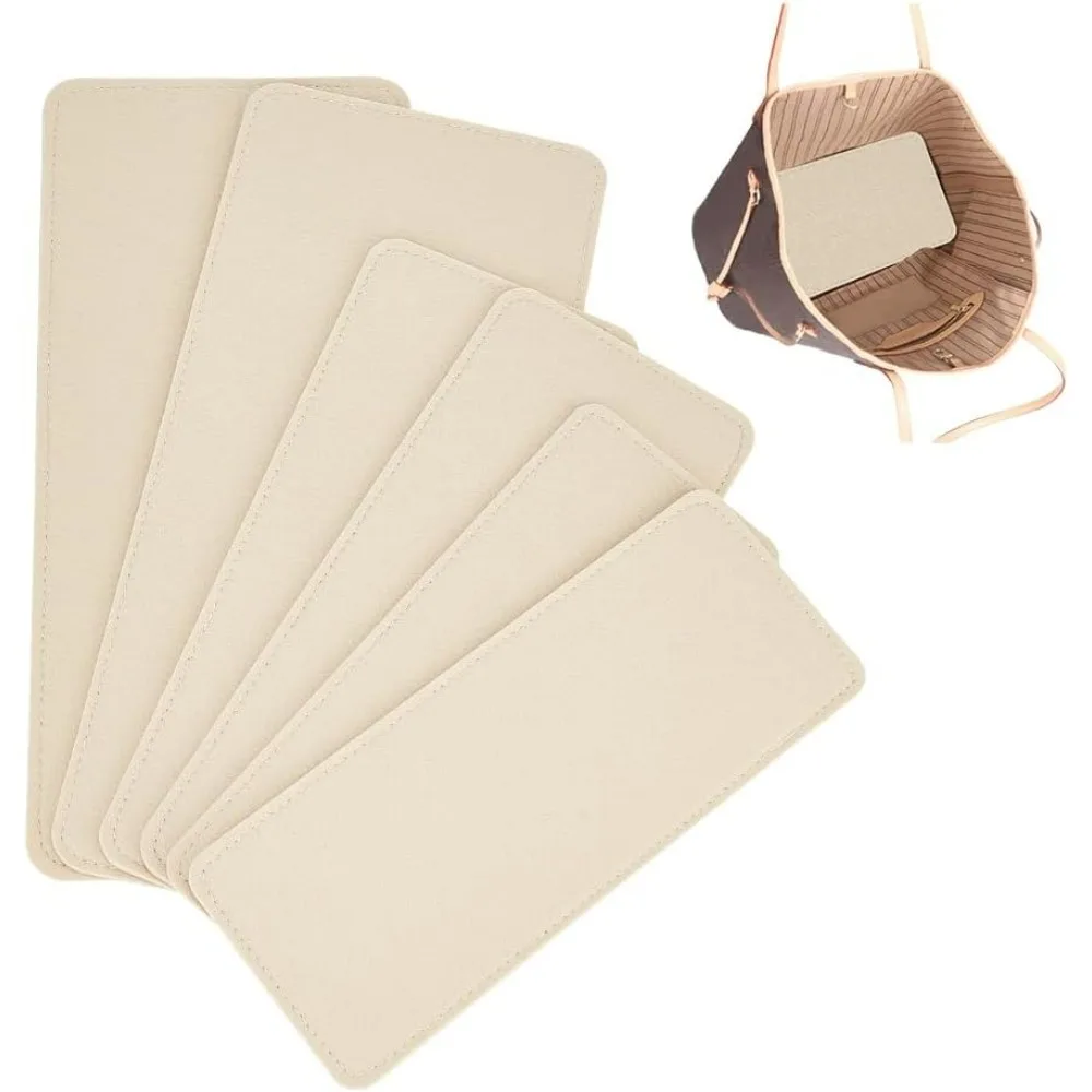 6pcs 3 Sizes Felt Bag Shaper Rectangle Bag Support Insert Base Camel Handbag Base Insert Purse Bottom