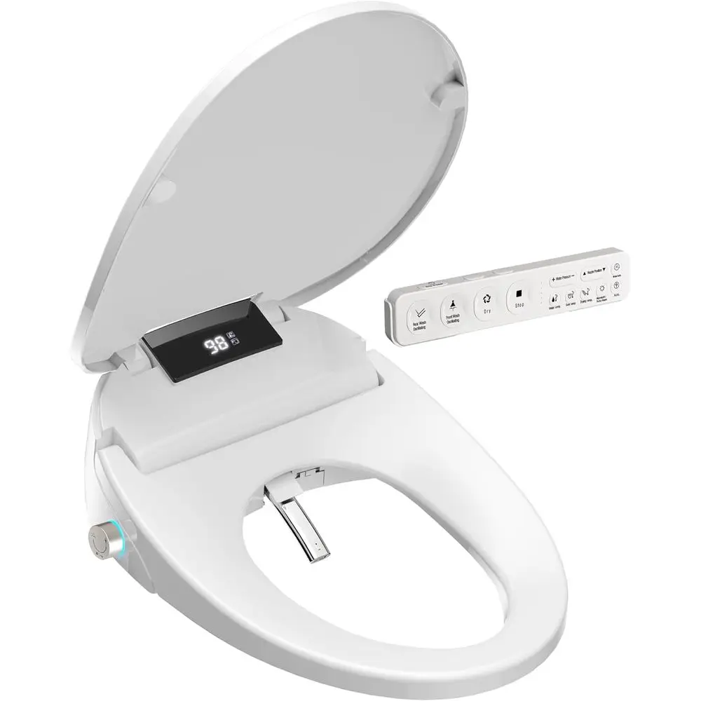 

Унитаз с функцией подогрева сиденья, подачей теплой воды, сушкой воздухом, пультом ДУ, LED-дисплеем, самоочищающимся соплом, ночником и множеством дополнительных функций