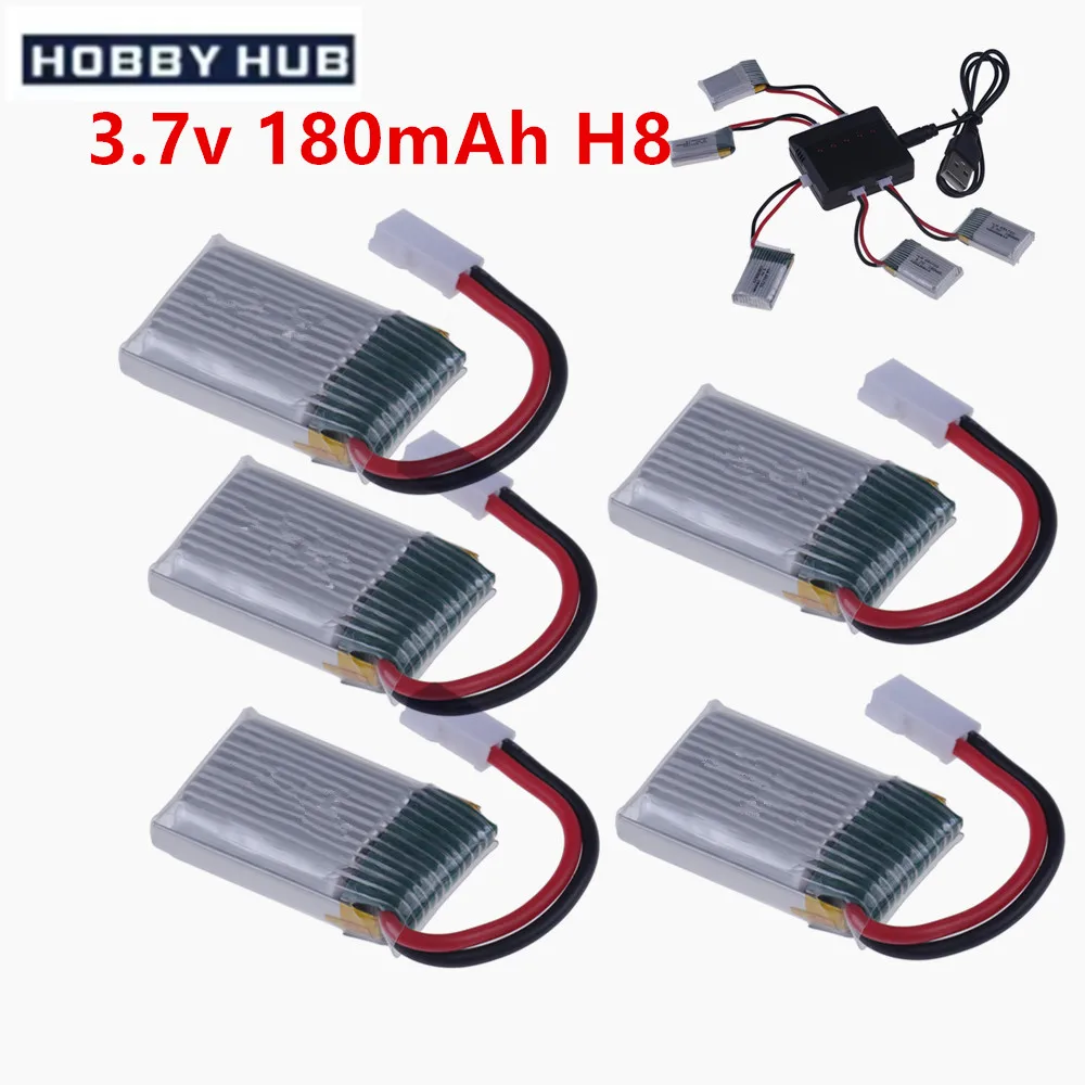 Модернизированный липо-аккумулятор 3,7 В 180 мАч + зарядное устройство для JJRC H8 Mini H2 H48 U207, запасные части для радиоуправляемого квадрокоптера, дрона Модернизированный липо-аккумулятор 3,7 В 180 мАч + зарядное устройство для JJRC H8 Mini H2 H48 U207, запасные части для радиоуправляемого квадрокоптера, дрона