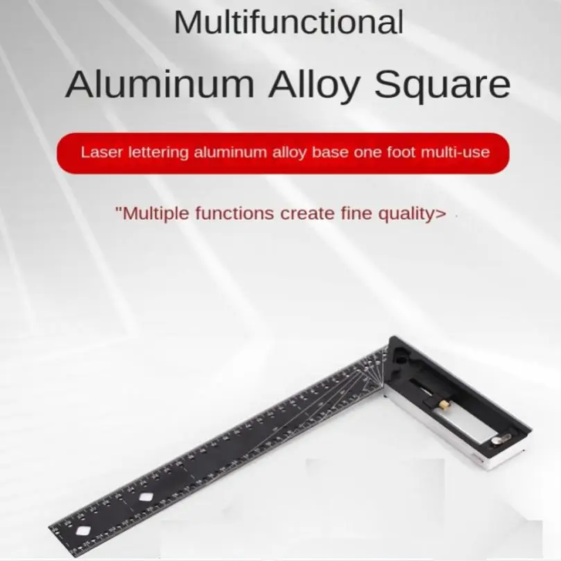 High Precision Laser Engraving Woodworking Ruler Multifunctional Aluminum Alloy Measuring Ruler