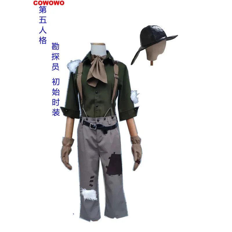 

COWOWO Identity V Fashion Hat Prospector Cosplay Costume Cos Game Anime Party Uniform Hallowen Play Role Clothes Clothing