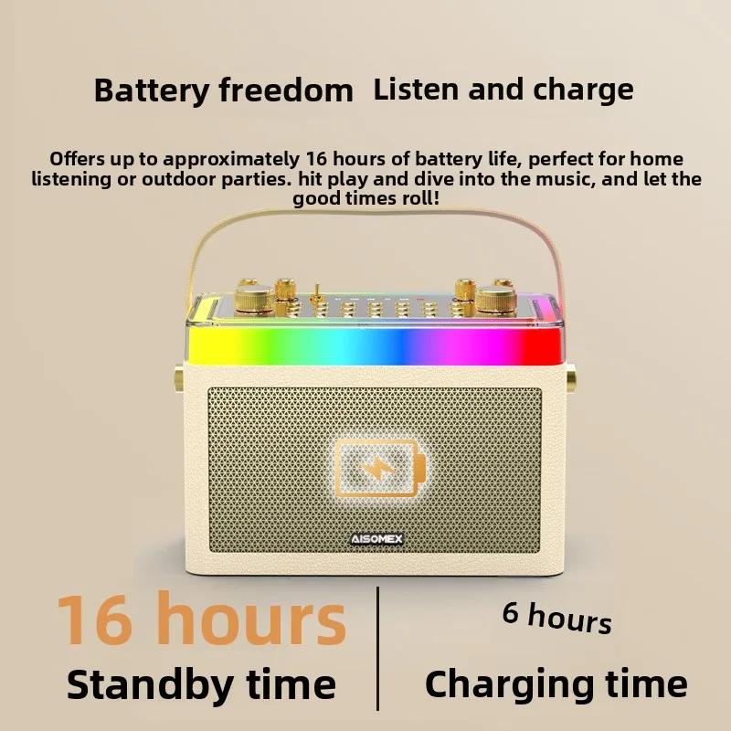 Wireless Bluetooth Speaker Microphone Outdoor Bass Sound
