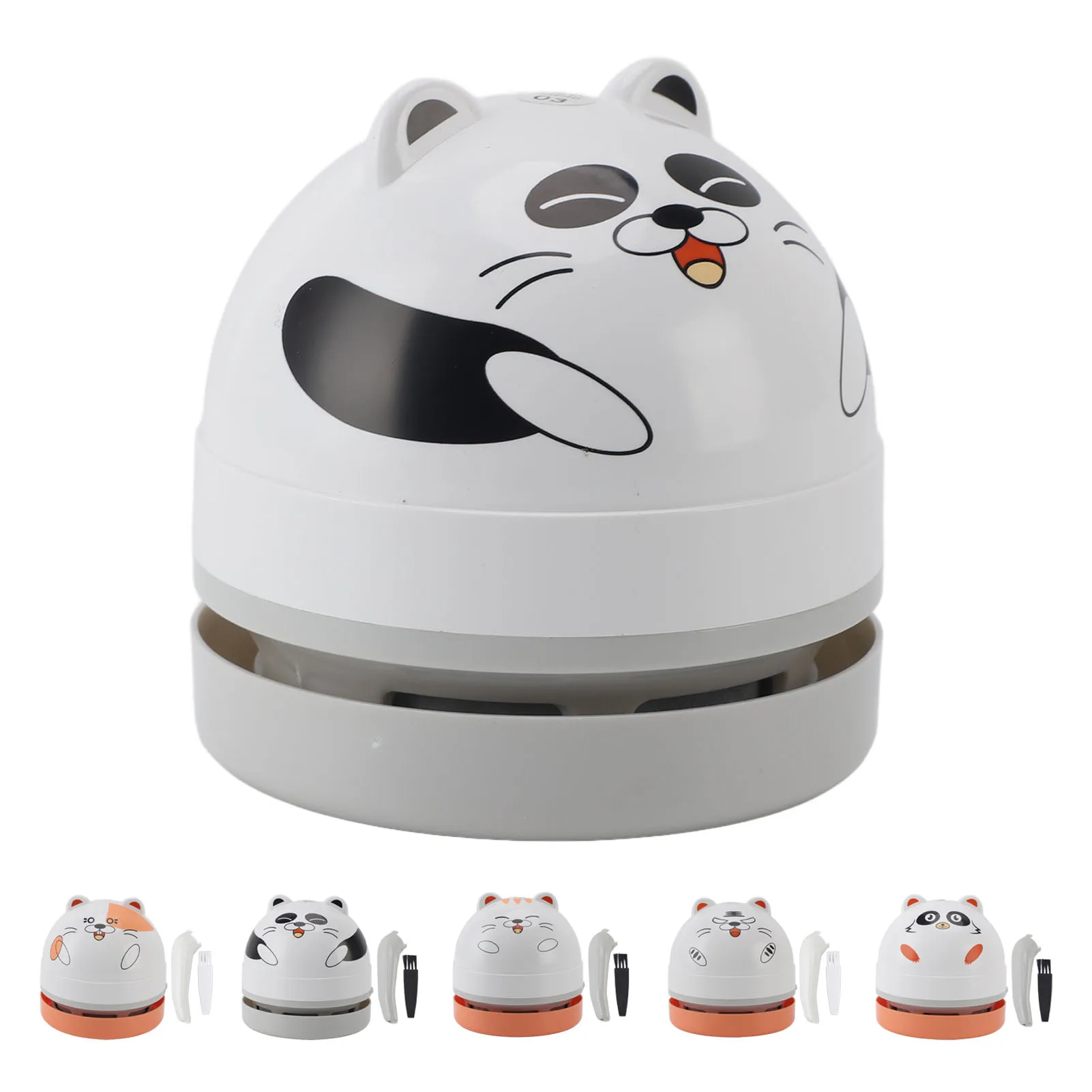 Desktop Vacuum Cleaner High Suction Portable Desk Mini Vacuum Battery Powered Compact with Cleaning Brush for Computer Keyboard