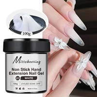 100g blanco transparente antiadherente extensión de manos Gel de uñas 3D moldeador tallado arte de uñas Gel duro sólido UV LED Soak Off Gel