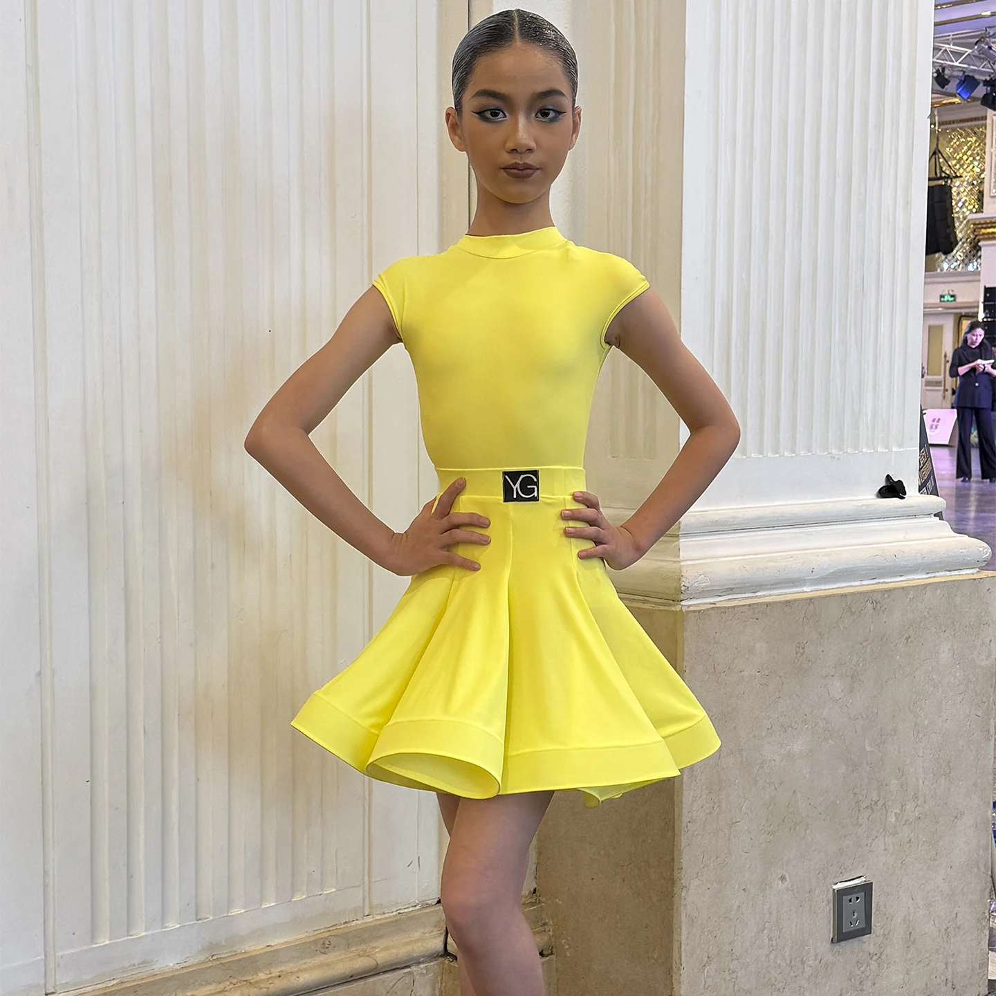 Professional Children Latin Dance Dress for Girls Ballroom Dancing Dresses Rumba Cha Cha Samba Practice Dress Latin Performance