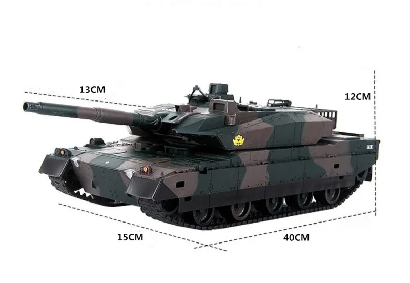 Large Size Remote Control RC Battle Tank XQTK24 45 Degree Slope Off Road 330Degree Rotating Turret Remote Contorl RC Tank Gifts