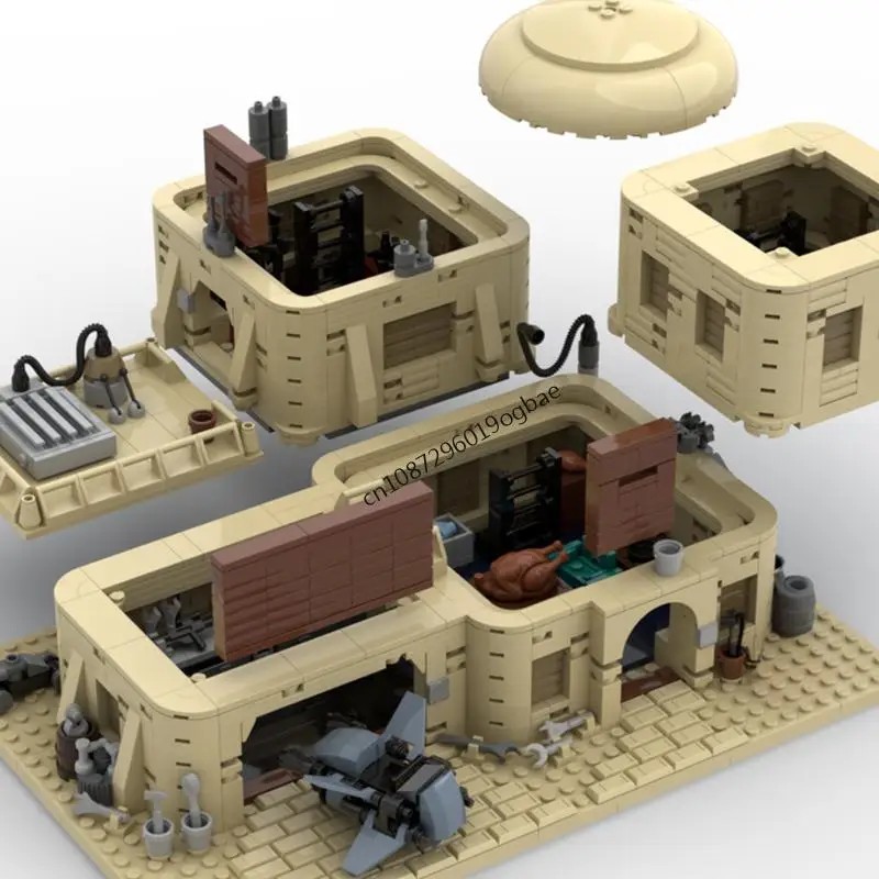 New 1726Pcs Famous Star Battle Movie Moc Modular Desert House Model Custom Puzzle Diy Creative Ideas Kids Toys Birthday Gifts