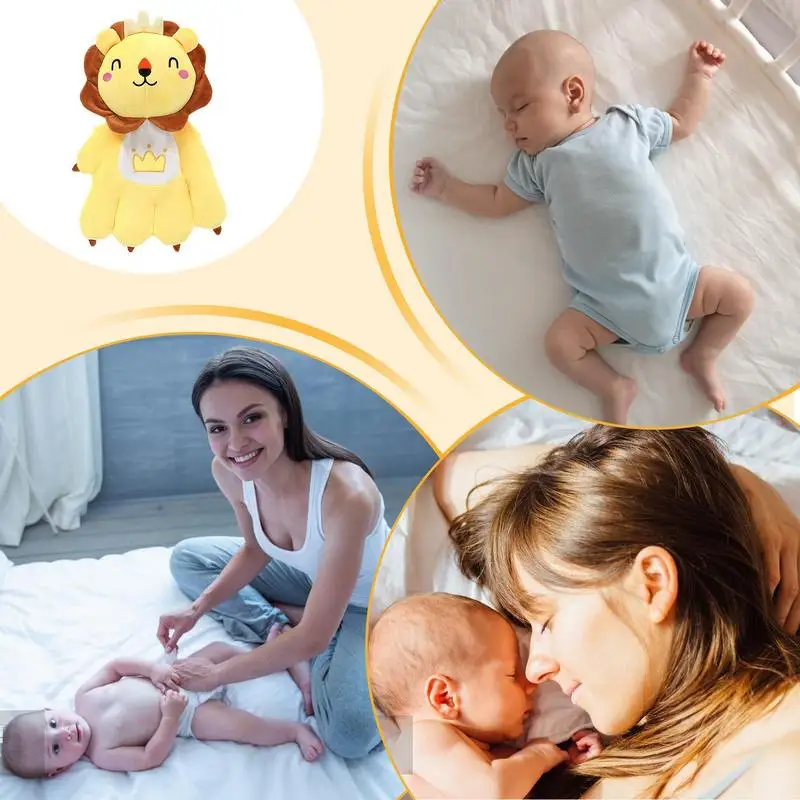 Kid Soothing Palm Cute Animal Baby Sleep Aid Sleeping Palm Soothes Palm Anti-Startle Sleep Companion Toys Baby Startle