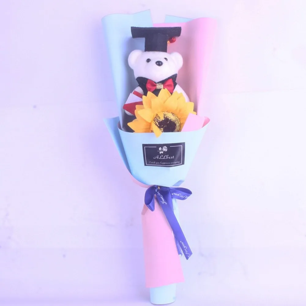 

Bouquet Decoration Graduation Bear Bouquet Cartoon Plush Bear Bear Plush Bouquet Elegant Lovely Doctoral Bear Toy Student Gift