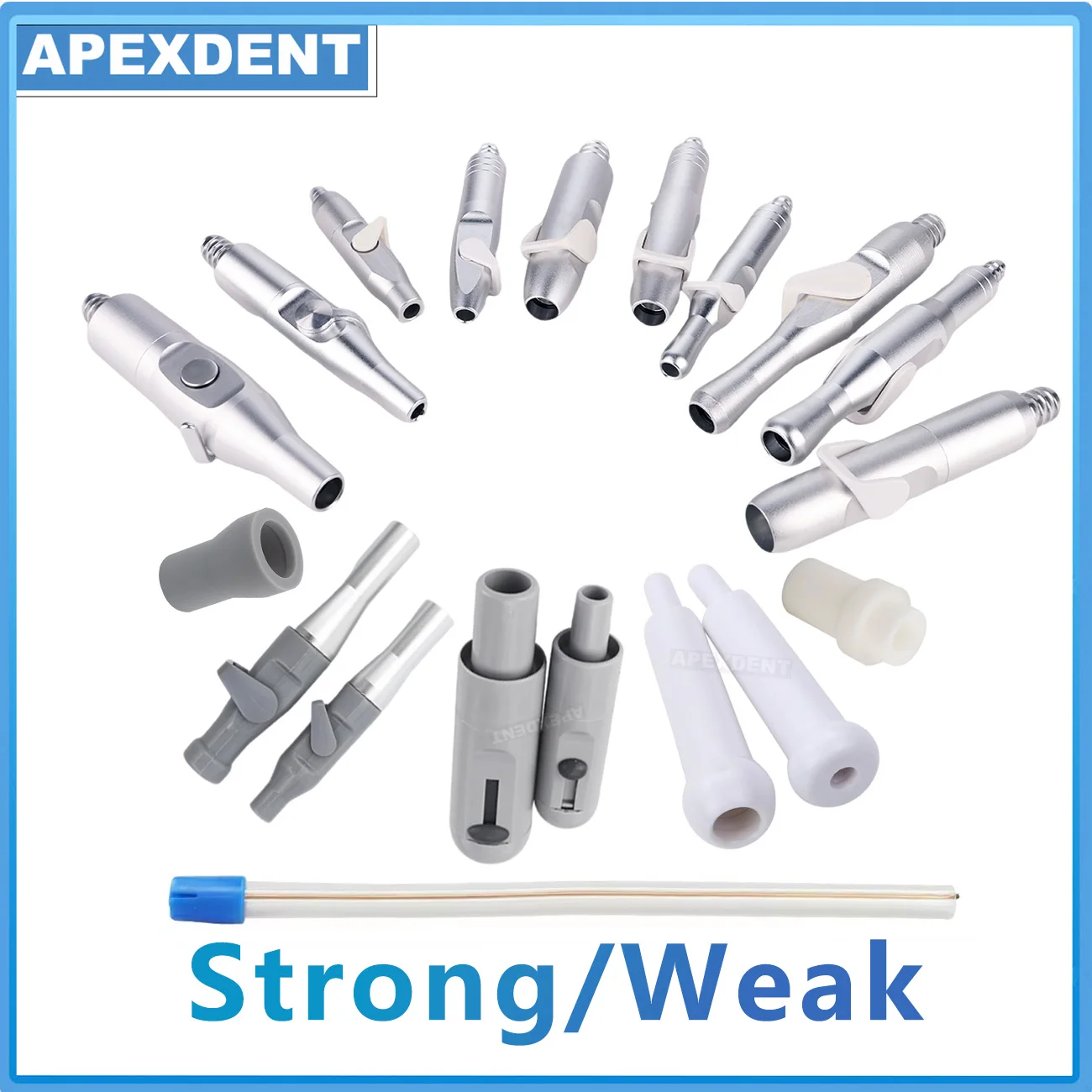 1Pc Dental Saliva Ejector Suction Valves Strong Weak Handpiece Tip Adaptor Dentistry Chair Accessories Spare Part