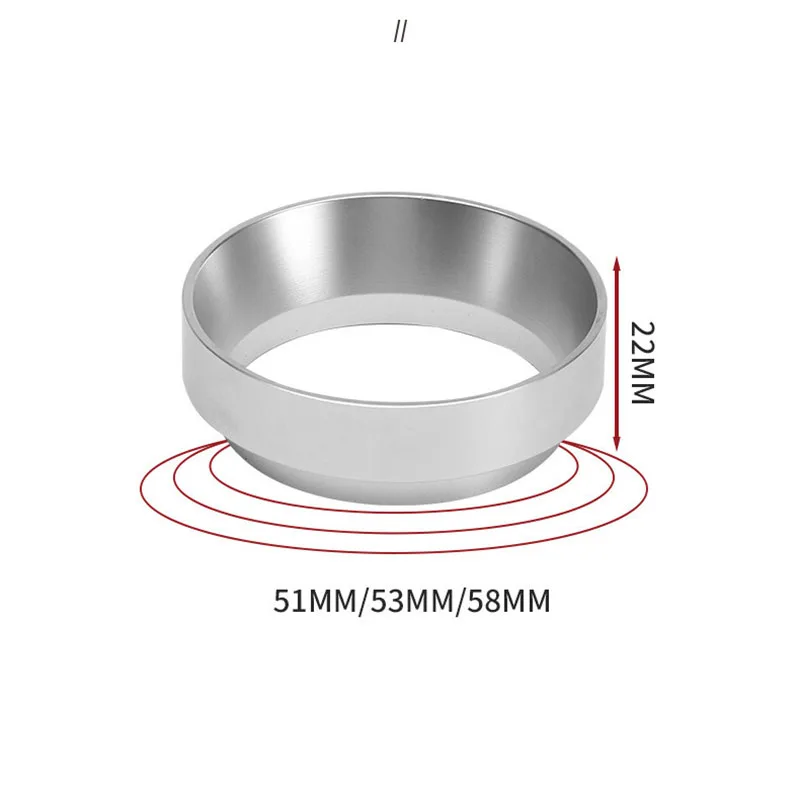 58/53/51mm 2PCS Espresso Dosing Funnel & Puck Screen Kit Magnetic Espresso Coffee Dosing Ring Reusable Espresso Puck Screen