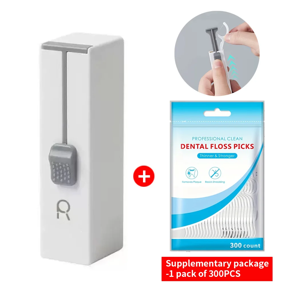 1 piece - Automatic pop-up dental floss box - Mini and convenient refillable - interdental cleaning tool - Essential for travel