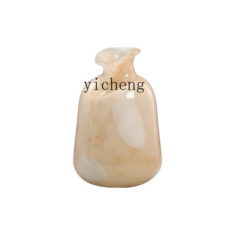 LSL Hydroponic Glass Vase Ornament Advanced Cream Wind Home Flower