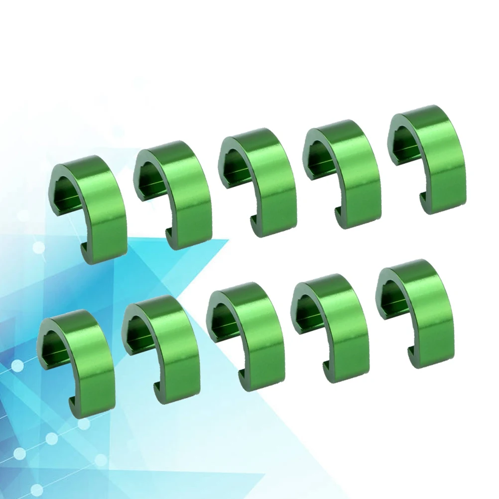 

10pcs U-Shaped Cross-Wire Buckle Aluminum Alloy Bike Cable Clamp Lightweight Brackets for Road Mountain Bicycle Brake