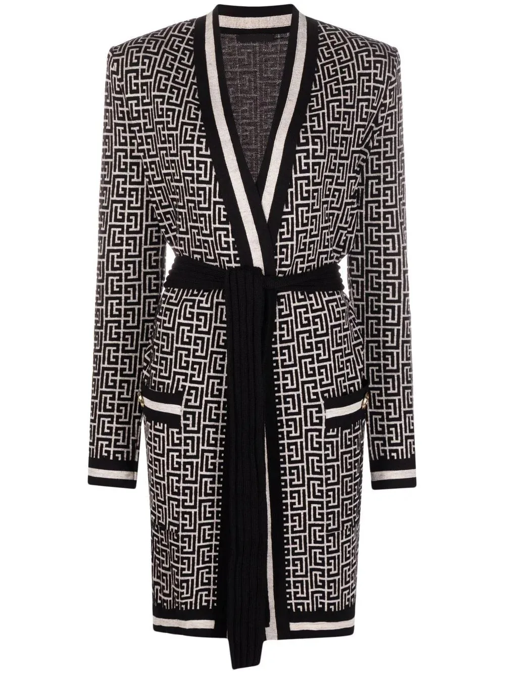 2023 High Quality Bandage Jacquard Jacket Classic New Long Sleeve Fashion Nude Belt Party Celebrity Nightclub Vestidos Dobanmbd