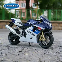 Welly 1:18 SUZUKI GSX-R750 Alloy Sports Motorcycle Model Simulation Diecasts Metal Street Racing Motorcycle Model Childrens Gift