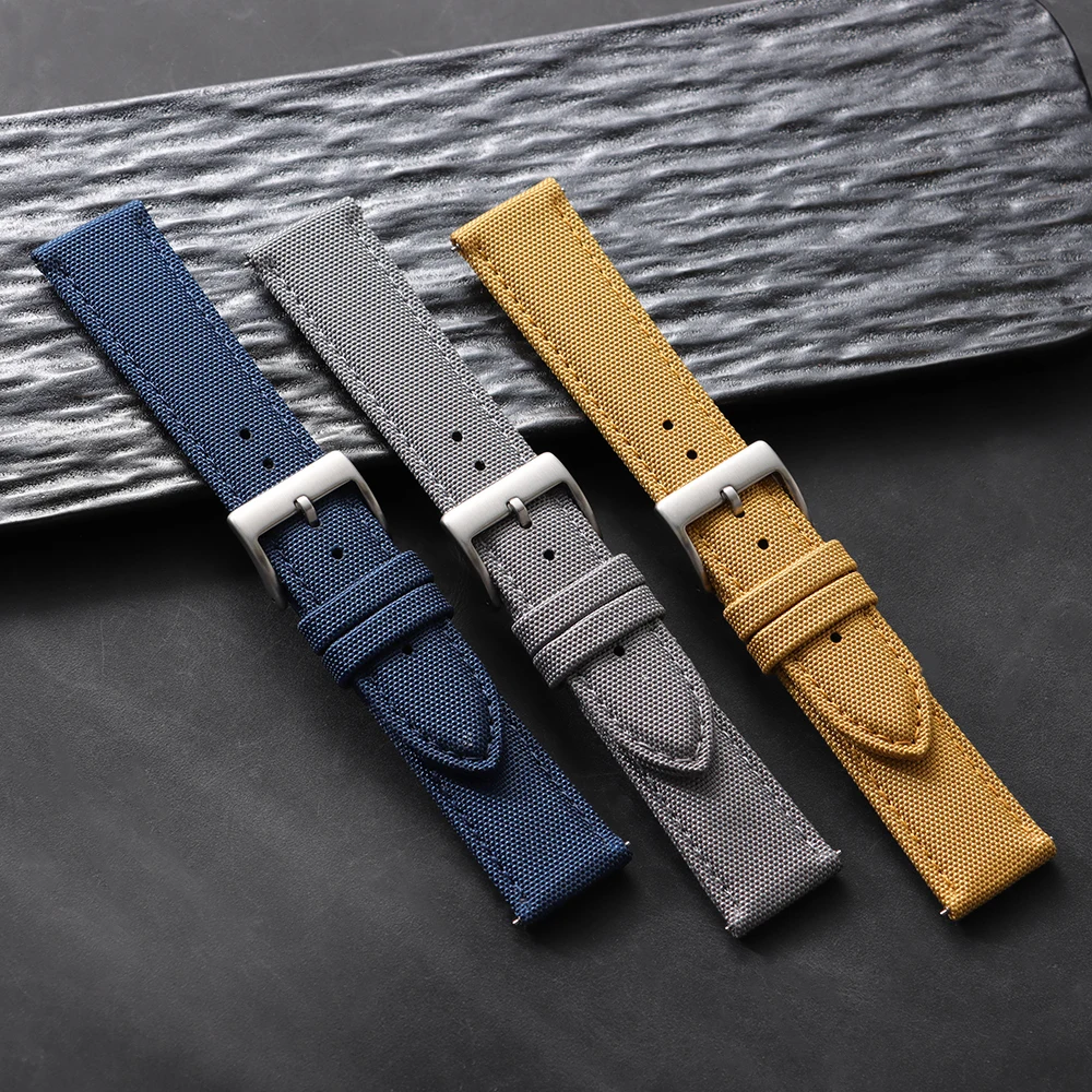 20mm 22mm Segeltuch-Nylon-Uhrenarmband für Omega, Seiko, Rolex Sportgürtel Schnellverschluss Universelles Zweiseitiges Nylon-Armband – Detail 11