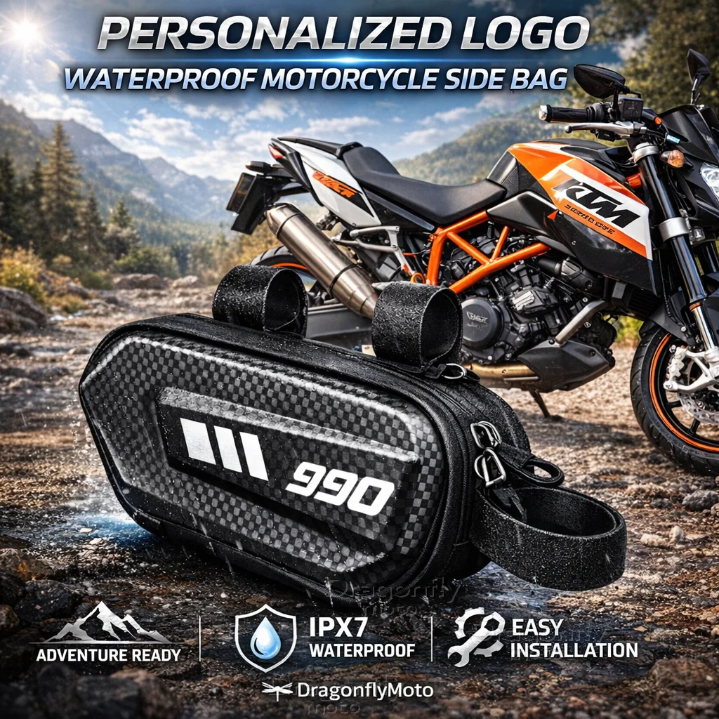 

For KTM 990 Super Duke 990 Supermoto R2005 Motorcycle Side Bag Personalized Logo Waterproof Hard Shell Saddlebag