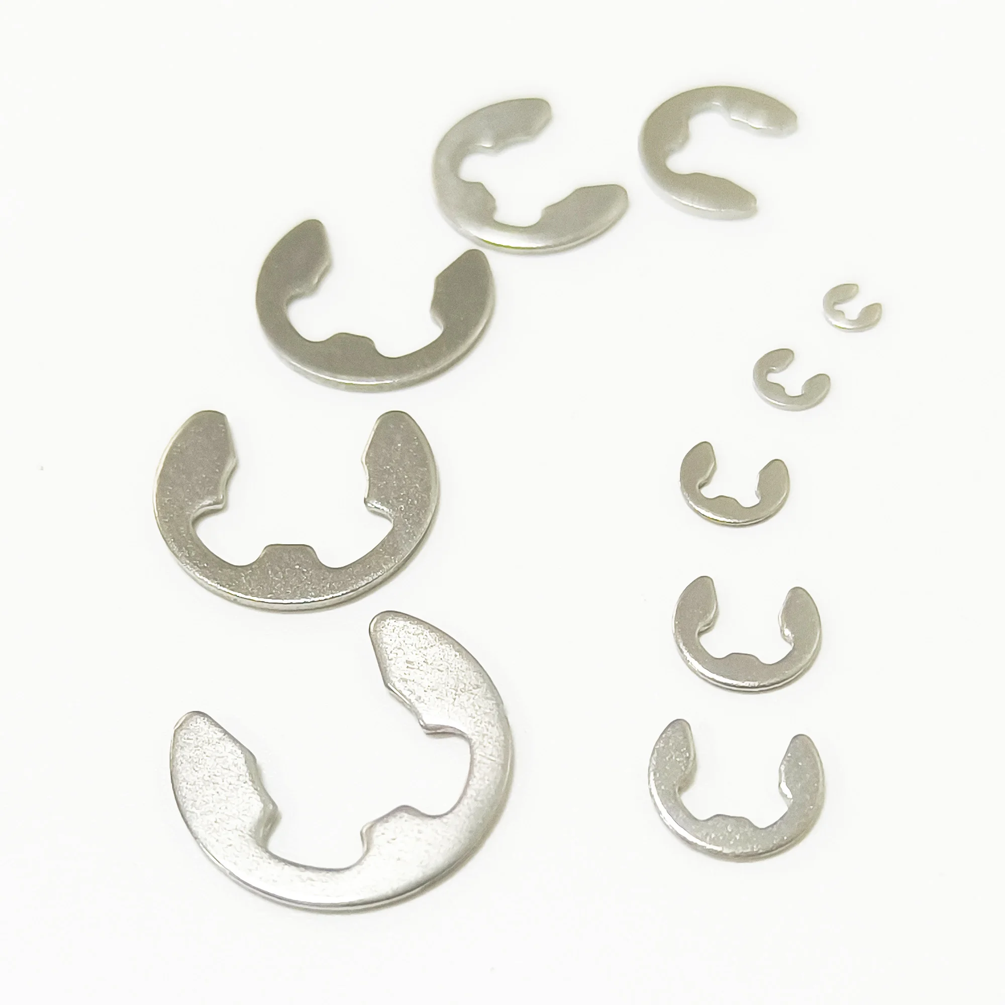 

M1.5 M2 M2.5 M3 M3.5 M4 M5 M6 50/100PCS 304 stainless steel open stop ring E type stop ring spring washer shaft card