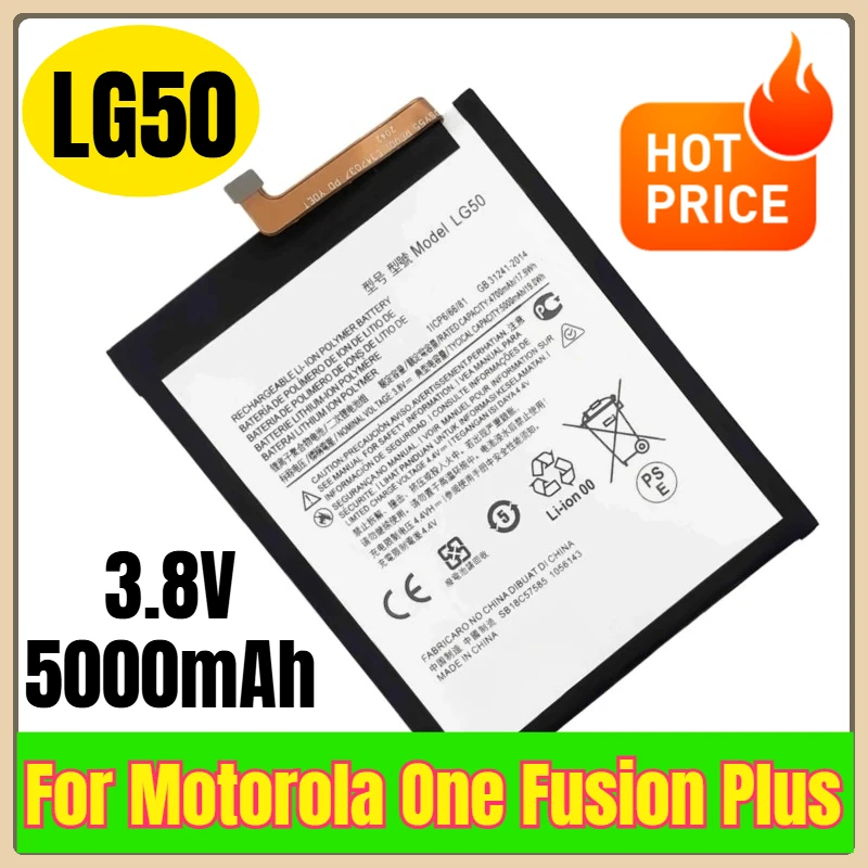 

LG50 3.8V 5000mAh Mobile Phone Battery for Motorola One Fusion Plus