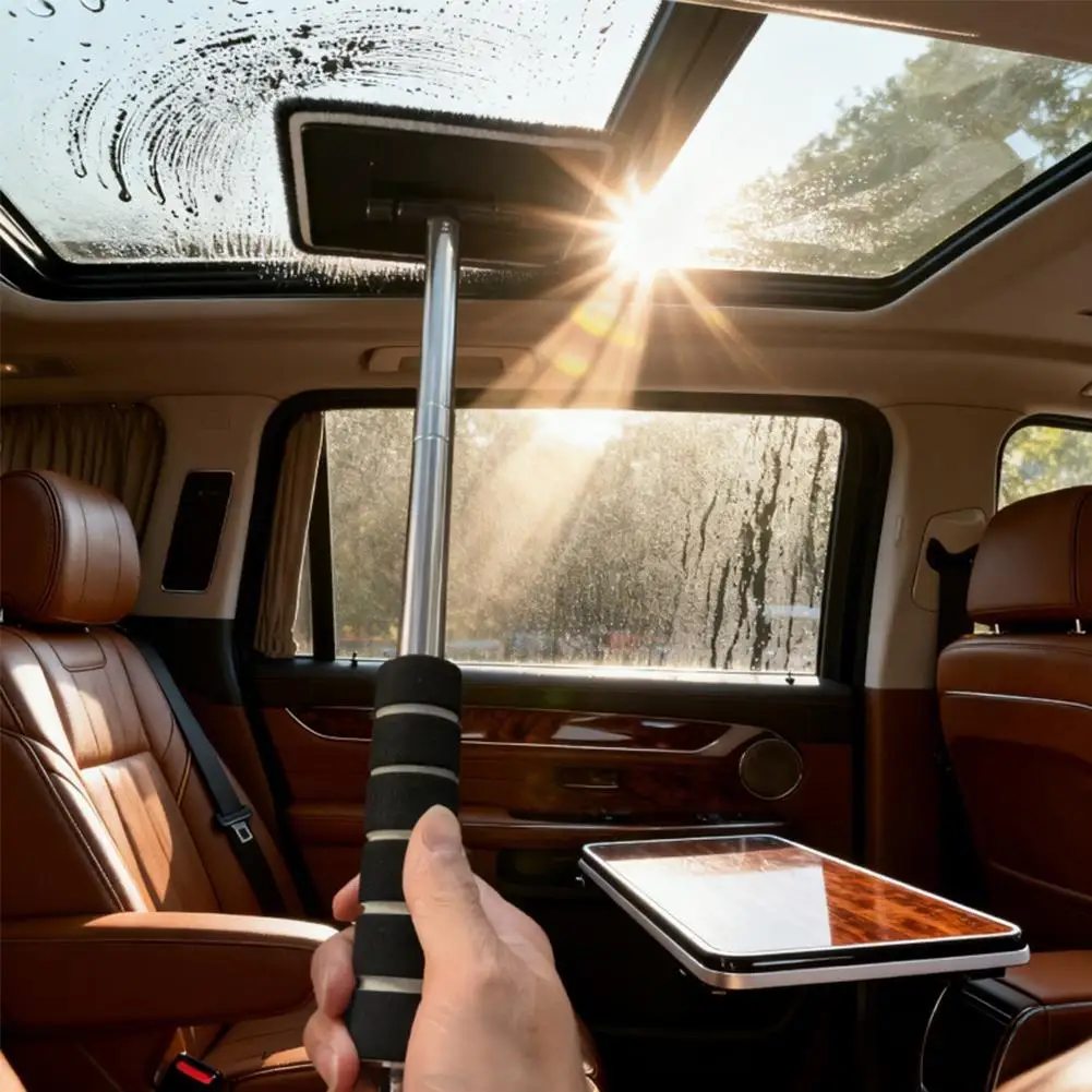 Automobile Windshield Cleaner Microfiber Water Scraping Telescopic Car Cleaning Brush Car Wash Tool Auto Glass Wiper - Image 3