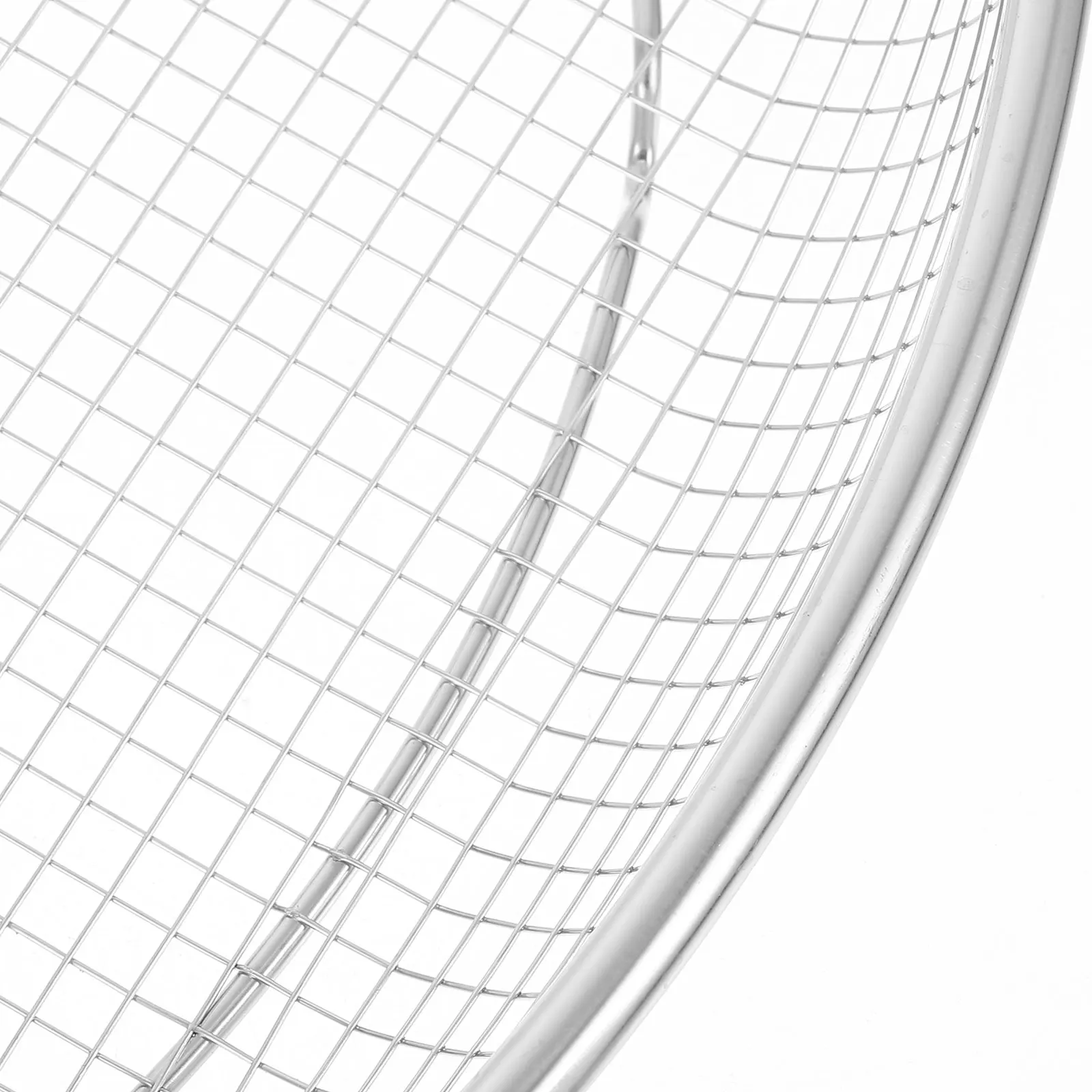 Stainless Steel Oval Basket Kitchen Mesh Strainer Food Drainer for Fruits Vegetables Bread Multipurpose Space Saving Easy Clean