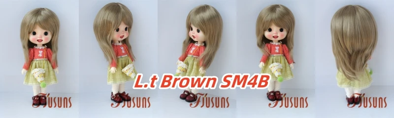 JD762 Natural curls Mid long doll wigs that can be tilted and self trimmed with bangs Full sizes Doll Accessories