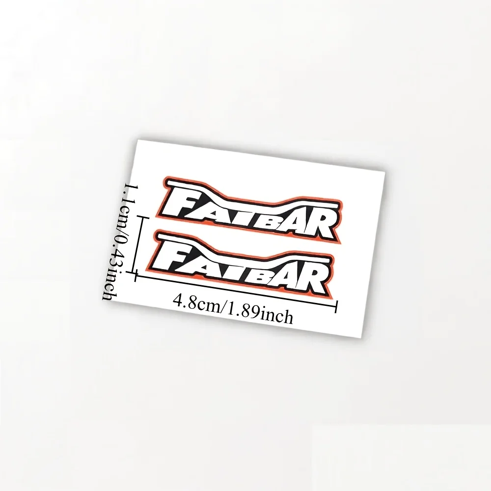 Fatbar Lettering Handlebar Sticker Anti-Fade Waterproof Vinyl Decal for MTB Bike Frame Decoration