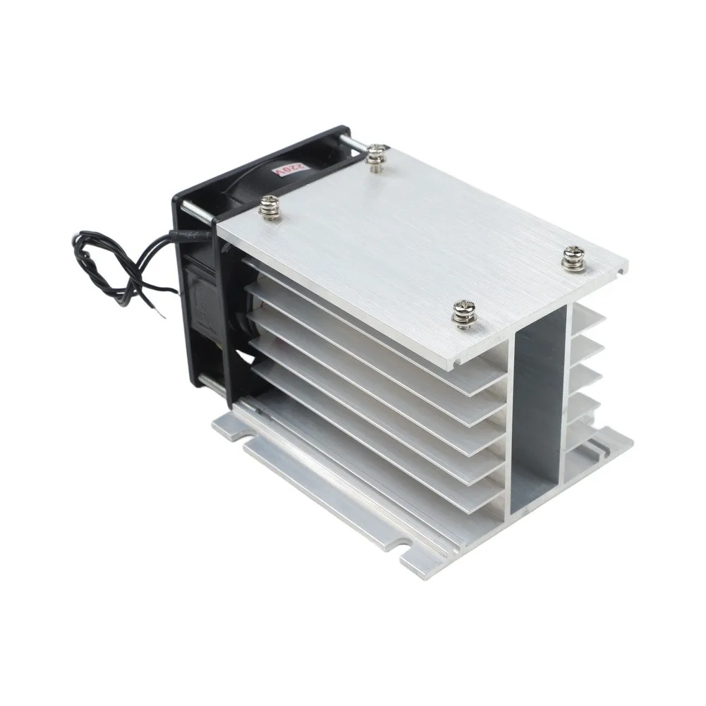 YS-S1 Heatsink with for f80 Cooling Fan for three-Phase Relays Max Load Capacity 400A Aluminum Construction for Durability