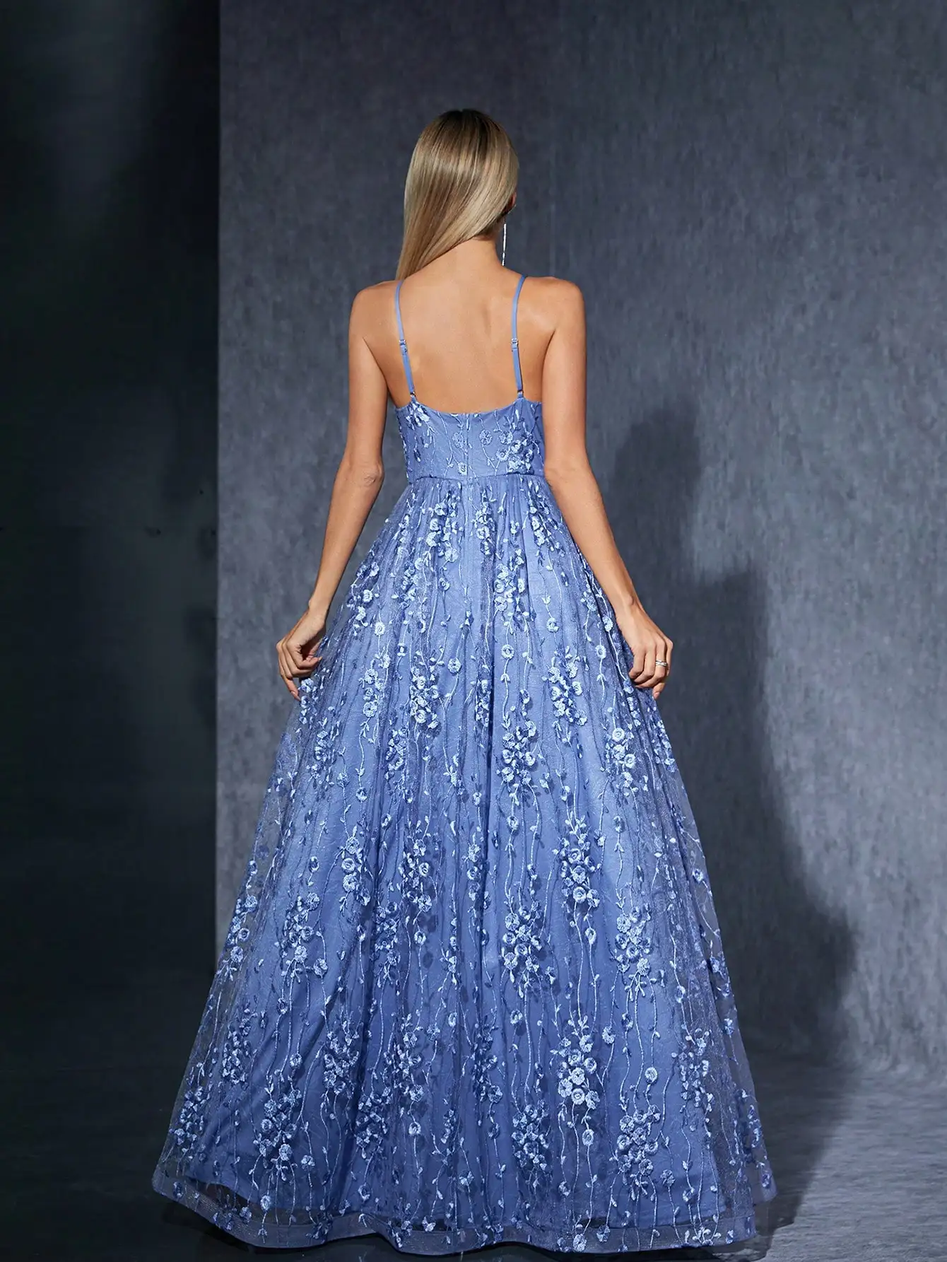MGIACY   (no positioning flowers) drawstring embroidered lace full skirt